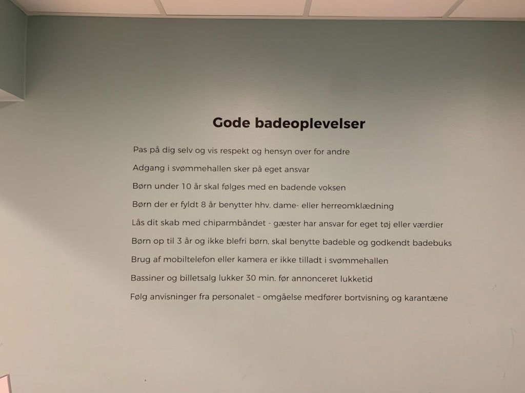 Billede af vores ordensregler 3 år